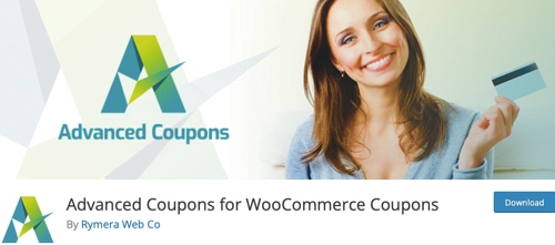 Screenshot of Advanced Coupons for WooCommerce download page.