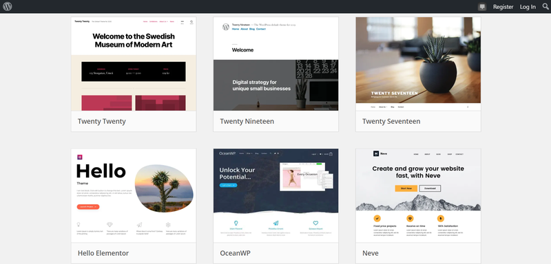 A screenshot of a roundup of themes that work well with WordPress.